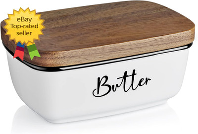 Butter Dish with Lid Large Ceramic Butter Dish for Countertop Butter Keeper