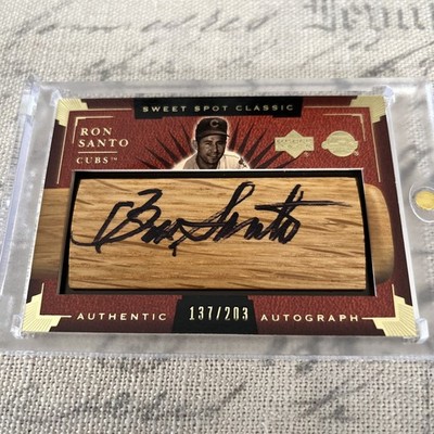 2004 Sweet Spot Classic Bat Barrel Autograph Ron Santo Cubs Signature 137/203
