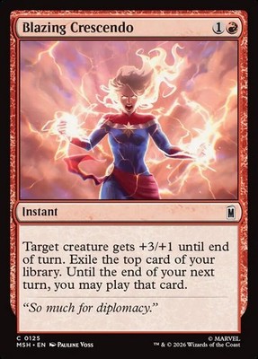 MTG Magic MSH Marvel Super Heroes - 1x EN NM 0125 C Blazing Crescendo