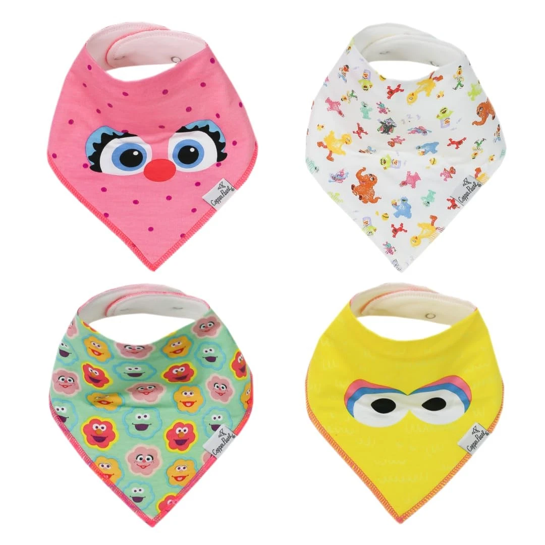 Copper Pearl Baby Bandana Drool Bibs 4 Pack - Teething & Drooling Gift Set A