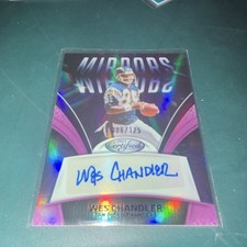 2025 Panini Certified Mirror Signatures Purple Wes Chandler Auto /125 Chargers