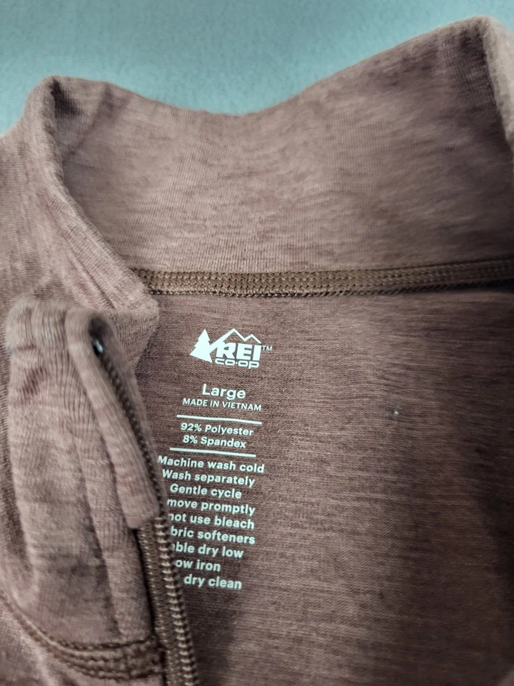 REI кооператив четверть молнии женщин большой красный легкий открытый эластичной Gorpcore ходьбы - Изображение 3 из 4