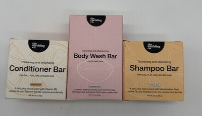 The Earthling Co Shampoo Conditioner & Body Wash Bar Set 