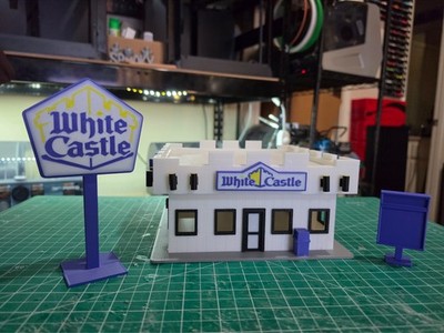 WHITE CASTLE ASSEMBLED PRINT ON DEMAND O SCALE BUILDING/DIORAMA