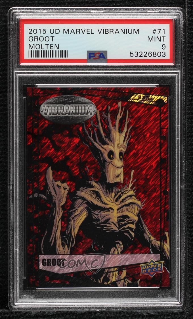 2015 Upper Deck Marvel Vibranium Molten Vibranium /299 Groot #71 PSA 9 MINT 2k3