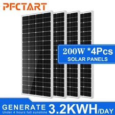 PFCTART 800W Solar Panel Kit Mono 12V for Home RV Marine Battery Charge Boat Car
