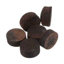 12Pcs 12mm Billiard Pool Cue Tips Snooker Pool Stick Replacement Tips, Brown