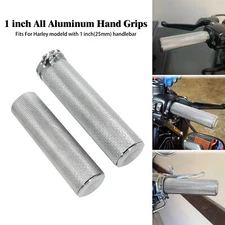 Chrome 1"Aluminum Handlebar Hand Grips For Harley 96-22 Sportster 883 1200 48 72