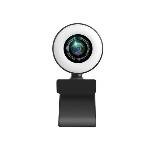 Webcam 1080P Mini Camera Full HD Webcam With Ring Fill Light Microphone USB Live - Photo 9/10