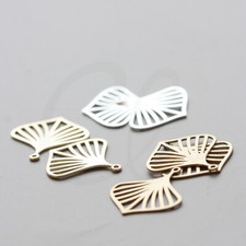 Laser Cut Solid Brass Charm - Leaf 20x21mm 4558C 