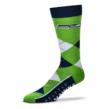 NEW Seattle Seahawks Socks Argyle Unisex Crew Cut - One Size Fits Most