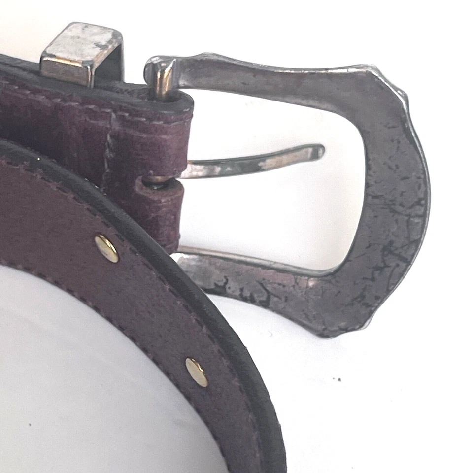 Cinturón marrón Honest by Brighton vintage talla 30 especies en peligro de extinción animales 1992 Foto 4 de 4