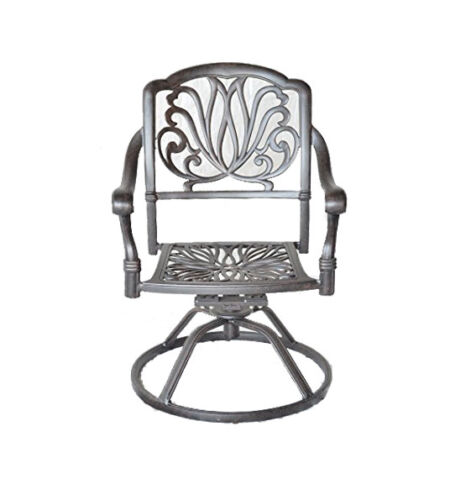 Outdoor dining chairs patio seat swivel rocker cast aluminum Elisabeth furniture