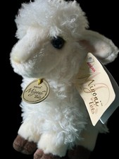 Aurora Tots Miyoni White Baby Lamb Plush Sheep Stuffed Animal Toy 9" Adorable