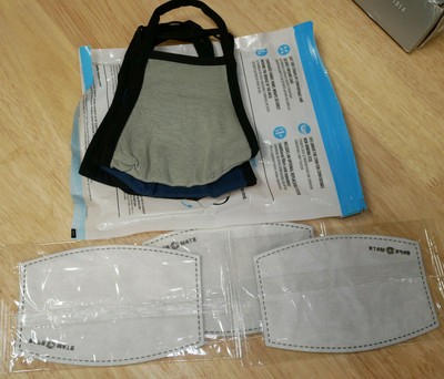 Safe+Mate Black/Navy/Grey Washable Kids 7-11 Cloth Face Mask -3pk