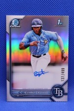 2022 1st Bowman Chrome Estanli Castillo RC Auto Refractor /499 SP Tampa Bay Rays