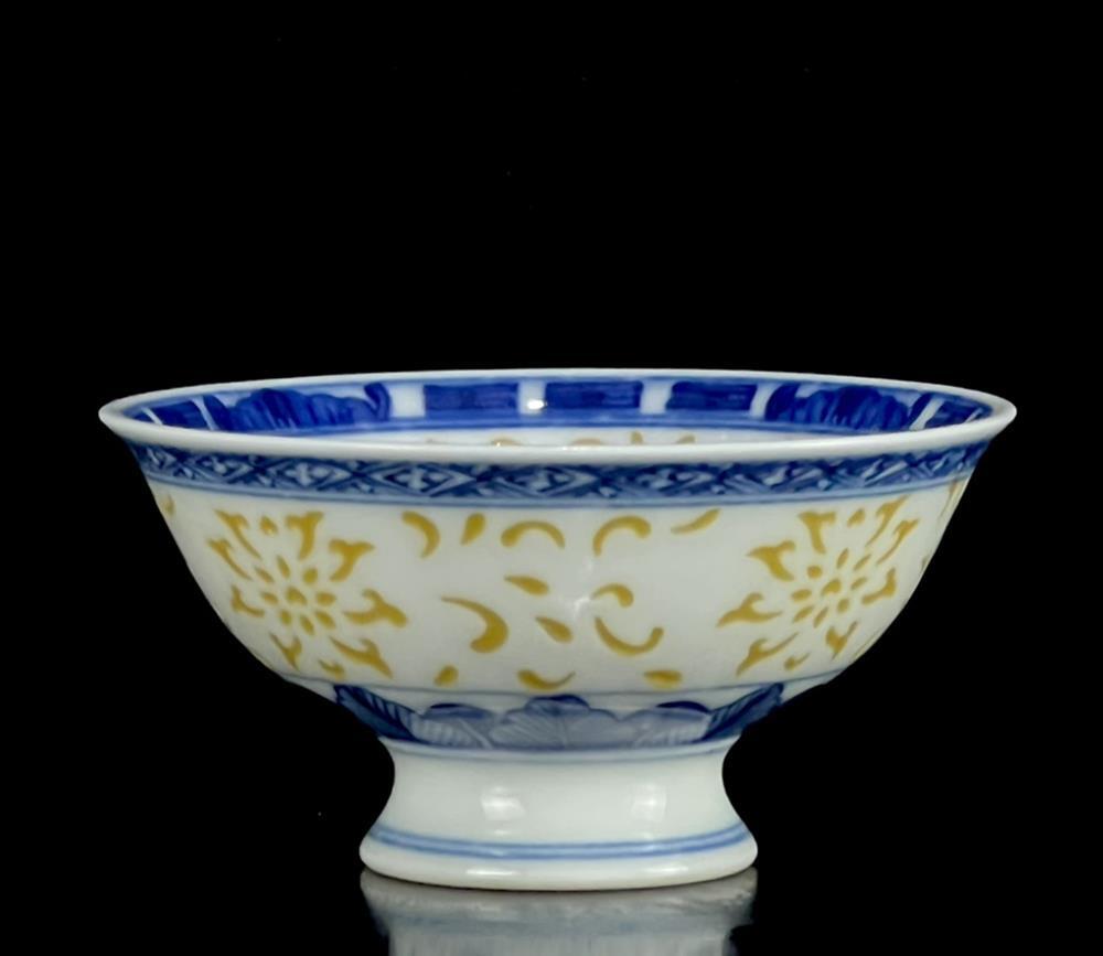 中国  甁  綺麗な盃と２点 Pair Signed Old Chinese Blue and White Cup W/flower N1174 | eBay