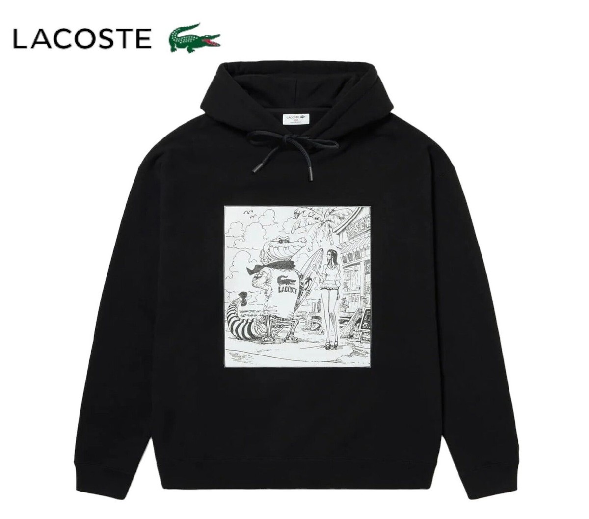 LACOSTE × ONE PIECE Cover Art Print Hoodie Limited Limited LACOSTE × ONE PIECE Cover Art Print Hoodie Limited Limited