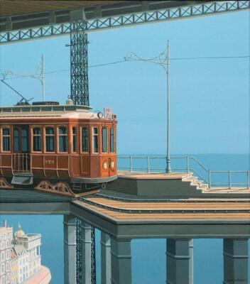 Joop Polder : Tram Station : Archival Quality Art Print