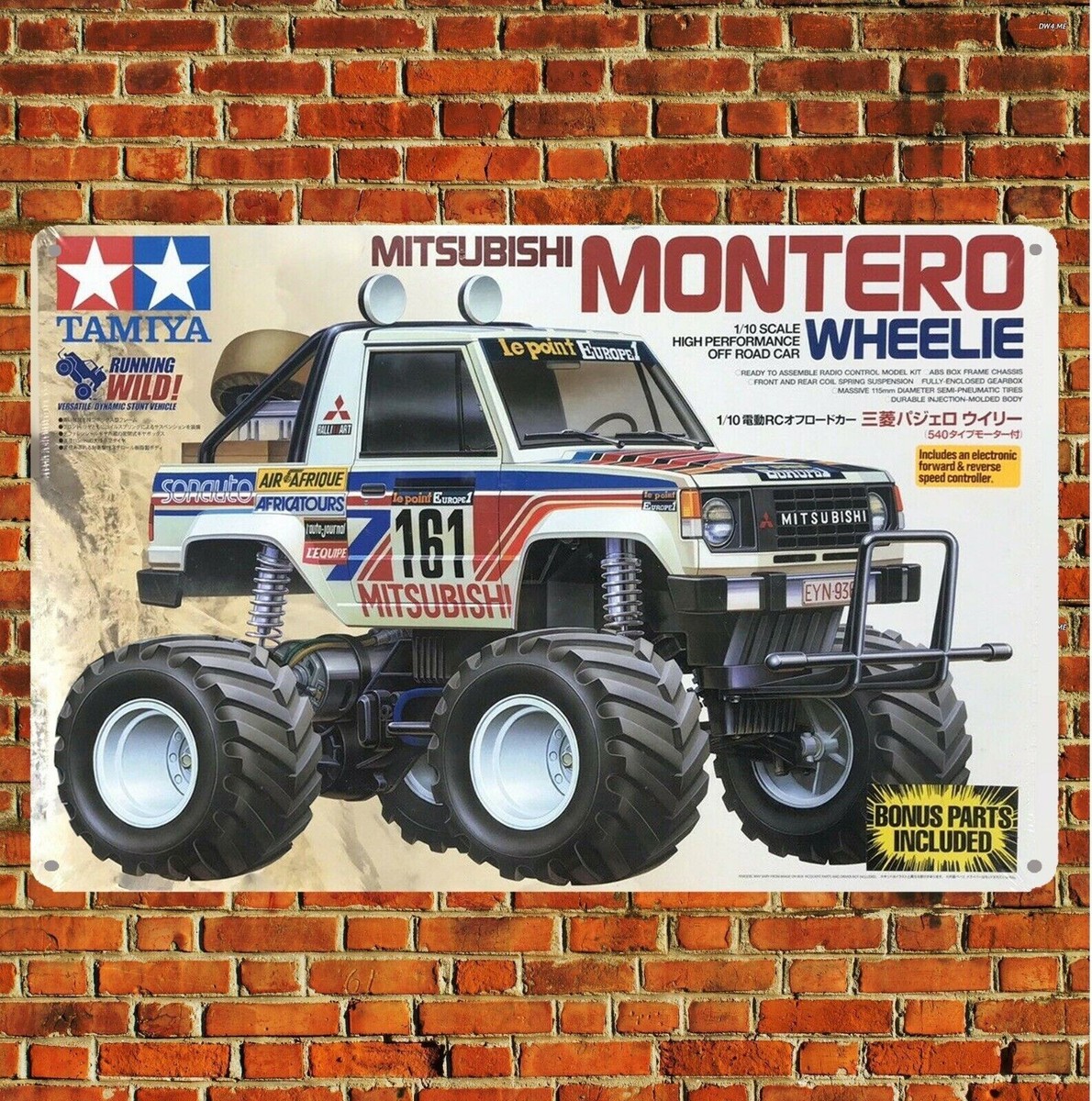 Metal Poster Vintage Rc Car Tin Sign Plaque Tamiya Mitsubishi