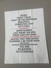 THE GAP BAND CONCERT ORIGINAL STAGE USED SETLIST