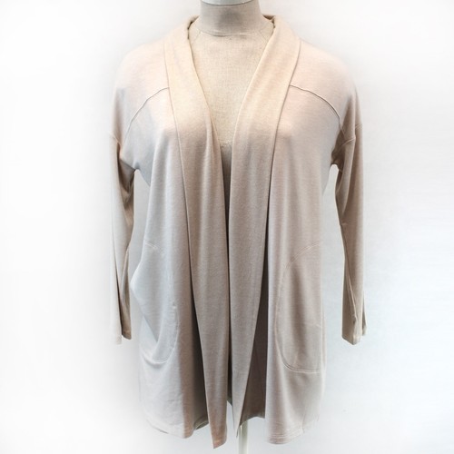 J.Jill Übergröße kuschelig weich Wickel beige offene Strickjacke 2X - Bild 2 von 7