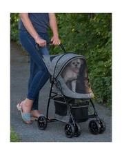 Pet Gear Happy Trails Lite Pet Stroller for Cats/Dogs, Zipper Entry, Easy Fol...
