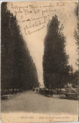 CPA AK Mervans Route de St.Germain du Bois FRANKREICH (1174248)
