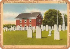 METAL SIGN - New Jersey Postcard - Cold Spring Presbyterian Church, near Cape M