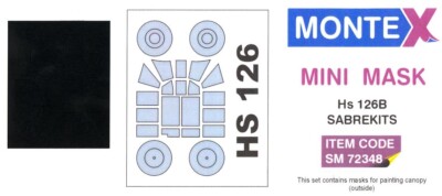Montex 1/72 HENSCHEL Hs-126B CANOPY & WHEELS PAINT MASK Sabrekits