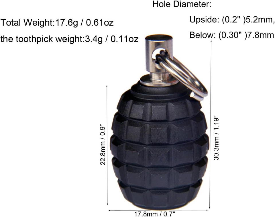 Barrel Shape Grenade Texture Solid Titani TC4 Lanyard Big Bead EDC DIY Paracord - Image 2 of 4