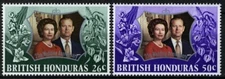 British Honduras 1972, Silver wedding set VF MNH