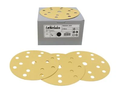 LACKIERLADEN Schleifscheiben 100 Stück 150 mm 14+1 (15) Loch P320 | schleifen klett P 320 150