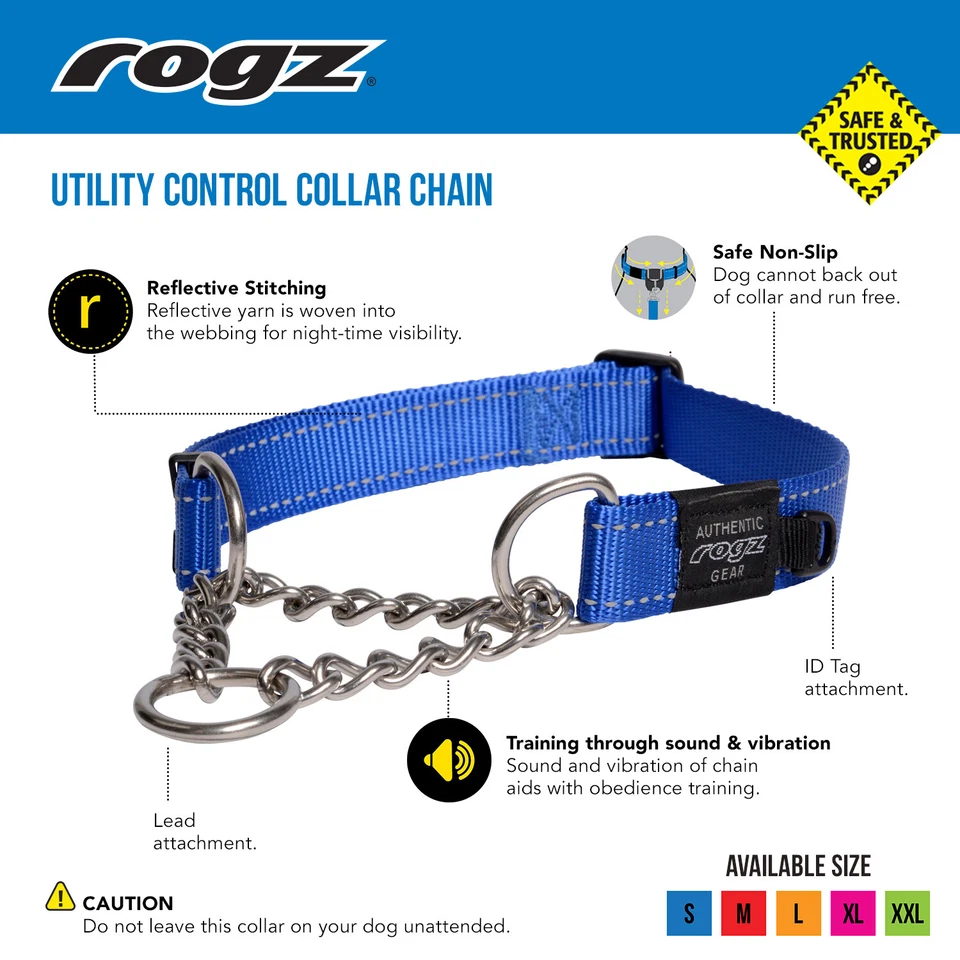 Collar reflectante de entrenamiento de obediencia para perros Rogz S-M-L-XL-XXL Foto 3 de 4