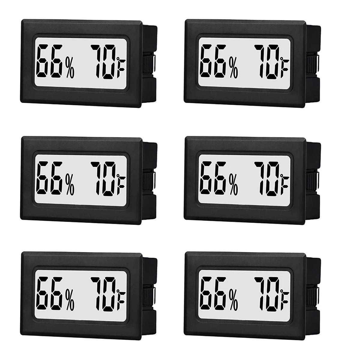 6 Pack Mini Small Digital Hygrometer Thermometer Indoor Temperature and  Humidity