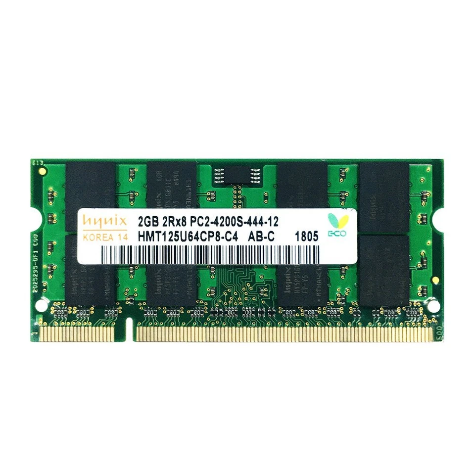2GB / 1GB DDR2 533MHz PC2-4200S 200Pin 2Rx8 SODIMM Laptop Mémoire SDRAM Hynix FR - Immagine 4 di 4