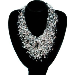 Grey Gray Bridal Wedding Jewelry Faux Pearl Choker Chunky Statement Image Is Loading Grey Gray Bridal Wedding Jewelry Faux Pearl Choker