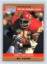 1990 Pro Set #9 Christian Okoye VERY  NICE CARD FRESH PULL