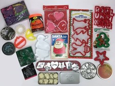 LOT - 77 Assorted COOKIE CUTTERS Most NEW VINTAGE Metal Plastic Nesting HOLIDAY