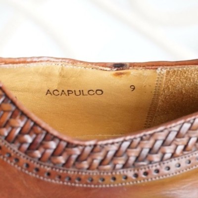 Brown MEZLAN ACAPULCO Genuine Crocodile Woven Oxford Dress  display picture 2