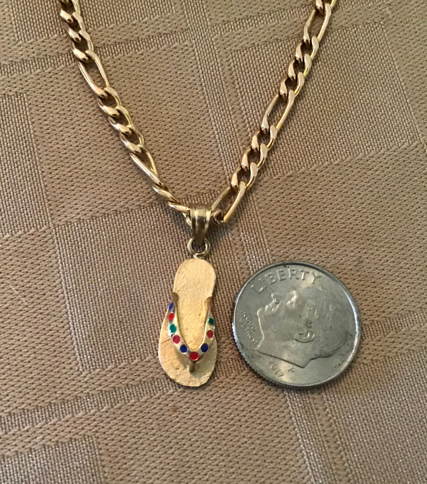 Vintage 14K B & M Italy Charm Bracelet with Flip Flop Charm eBay