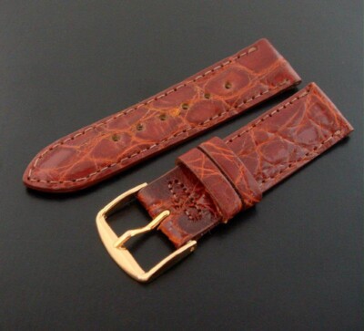 Men's 16mm EXTRA, EXTRA SHORT Peanut GENUINE Crocodile Watch Strap/Band