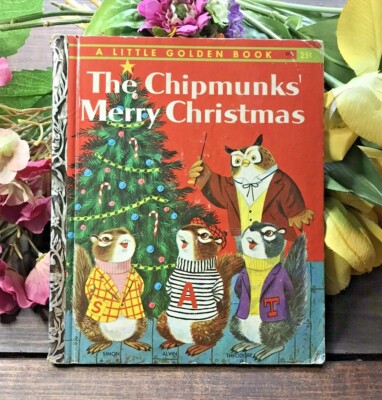 Little Golden Book THE CHIPMUNKS' MERRY CHRISTMAS RICHARD SCARRY 1959 1st Ed