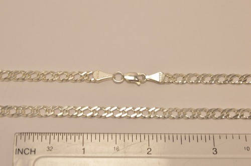 Taxco 925 Sterling Silver 5mm Double Curb Chain Necklaces 60cm-70cm, 23.6"-27.6" - Picture 11 of 12