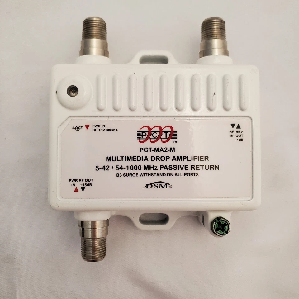 PCT Multimedia Drop Amplifier PCT-MA2-M Small White USED SR16 - Image 3 of 4