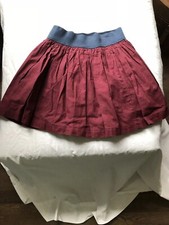 abercrombie Girls M Burgundy Cotton Skirt With Navy Elastic Band