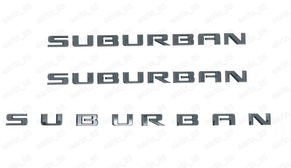 Глянцевый черный 2021-2025 Chevrolet Suburban высокая страна эмблема значок набор OEM - Изображение 2 из 4