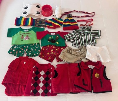 Build A Bear Workshop Vintage Clothes Clothing Lot Dog Vest Pajamas Shirt Pants