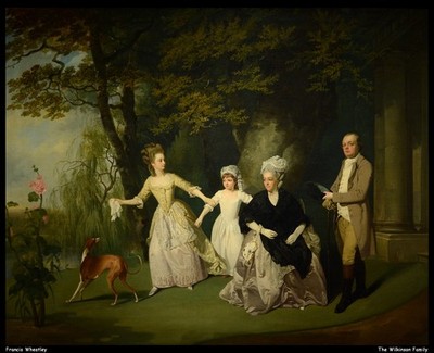 Francis Wheatley Familie Wilkinson georgisches Porträt aristokratische Gartenlandschaft