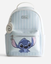Disney Lilo Stitch Faux Leather Light Blue Backpack 13 x10 Primark -NEW